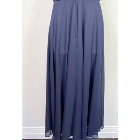 Mori Lee Sheer Beaded Bridesmaid Dress Gown Formal Black Tie Style 21506 Size 6 - Picture 9 of 15